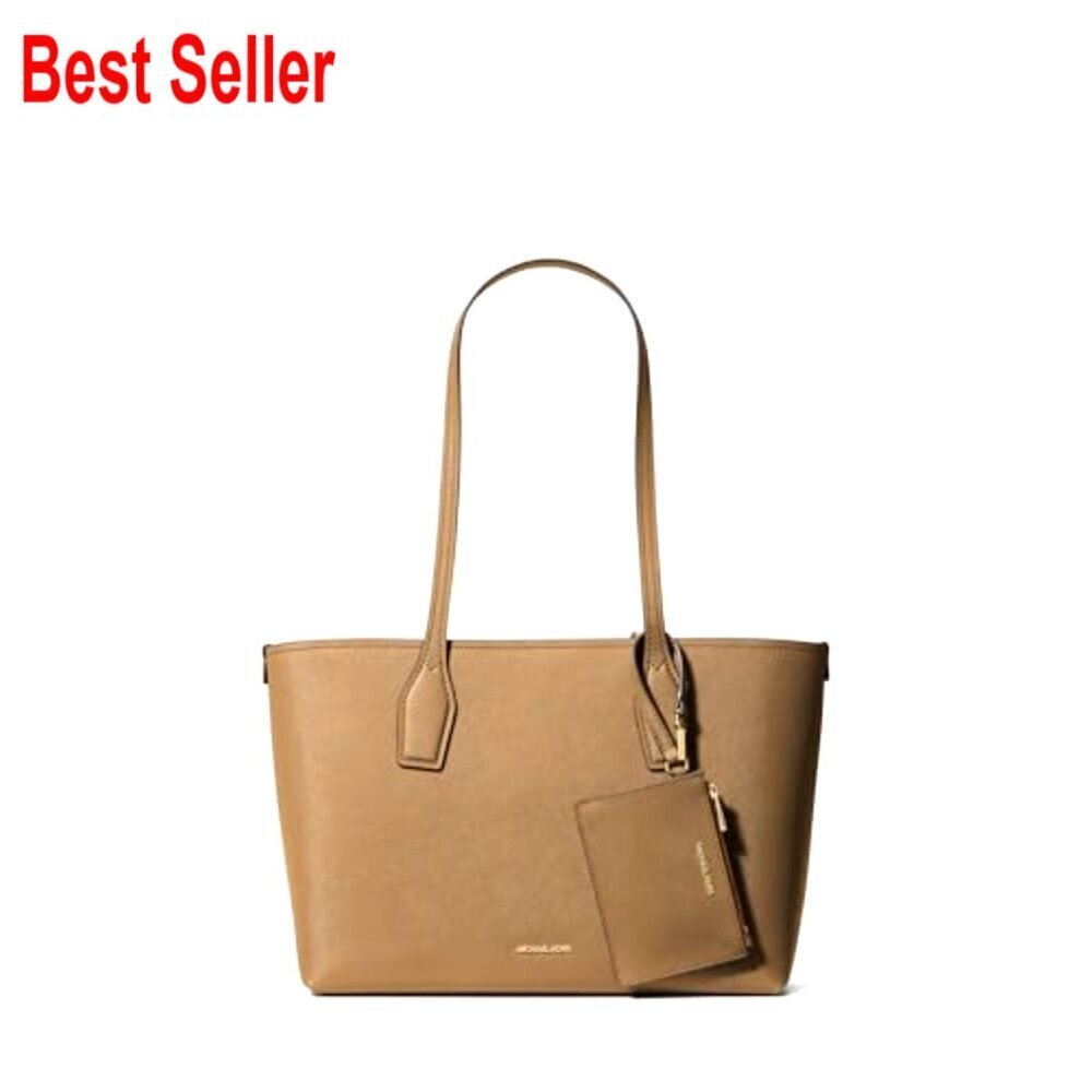 Saffiano Leather Tote with Detachable Zip Case, Magnetic Closure - Picture 3 of 5
